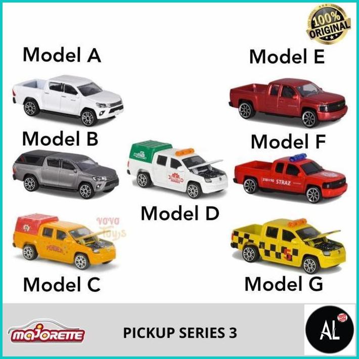 Al Majorette 1/64 Pickup Series 3 Toyota Volkswagen Chevrolet - Model E