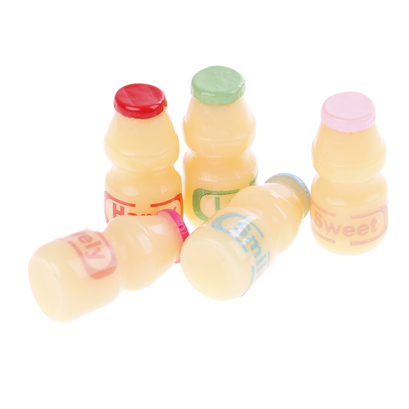 5pcs / lot Miniatur Minuman Susu Untuk Rumah Boneka