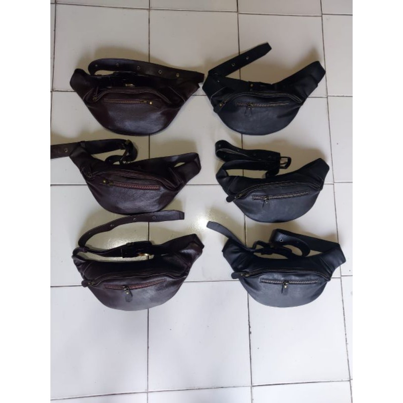 tas pinggang kulit kompek cowok
