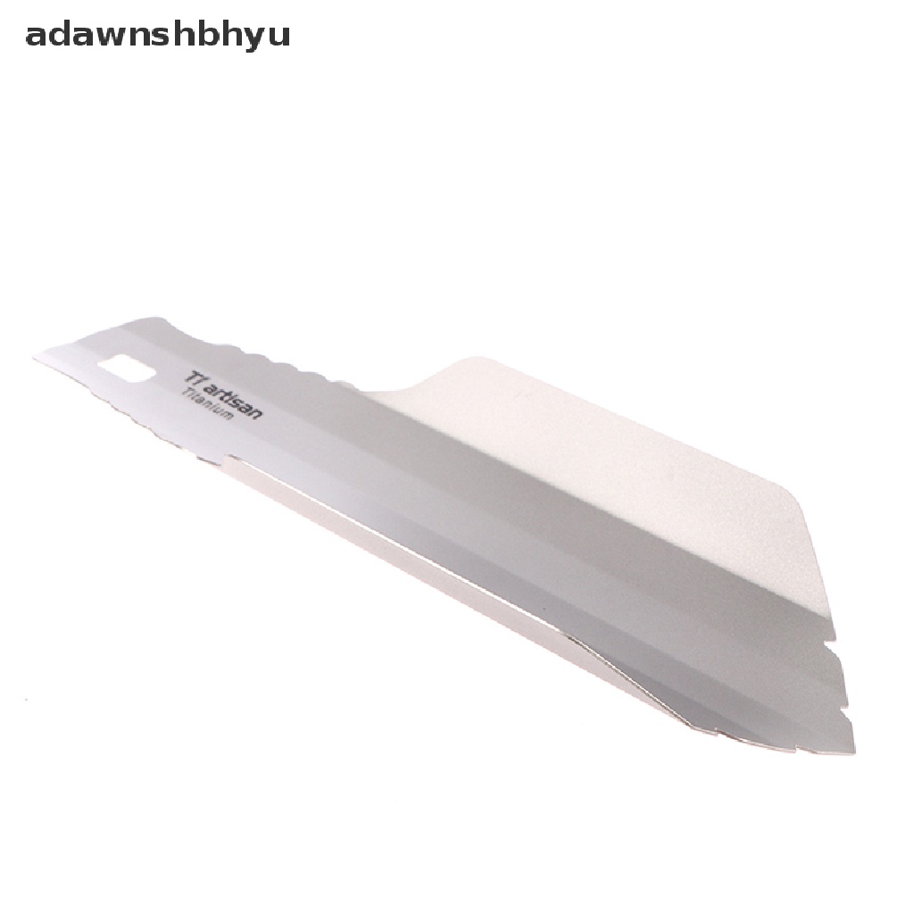 Adawnshbhyu Pure Titanium Ultralight Backpacking Potty Trowel Sekop Kotoran Kompak Luar Ruangan