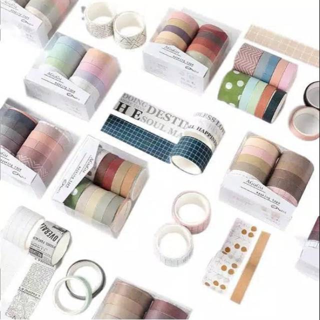 

Washi Tapes 10pcs For DIY,Bullet Journal Murah | Bisa COD!