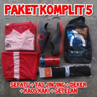 Sepatu Futsal & Sepak Bola Soccer Paket Komp   lit Sepatu Tas