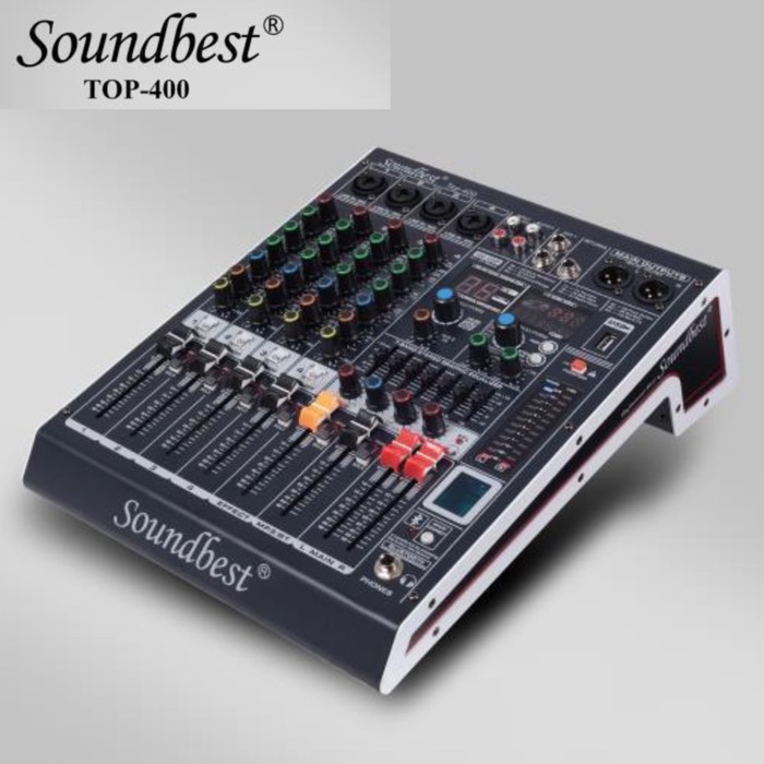 Mixer SoundBest Top 400 Original 4 Channel Bluetooth - USB Recording