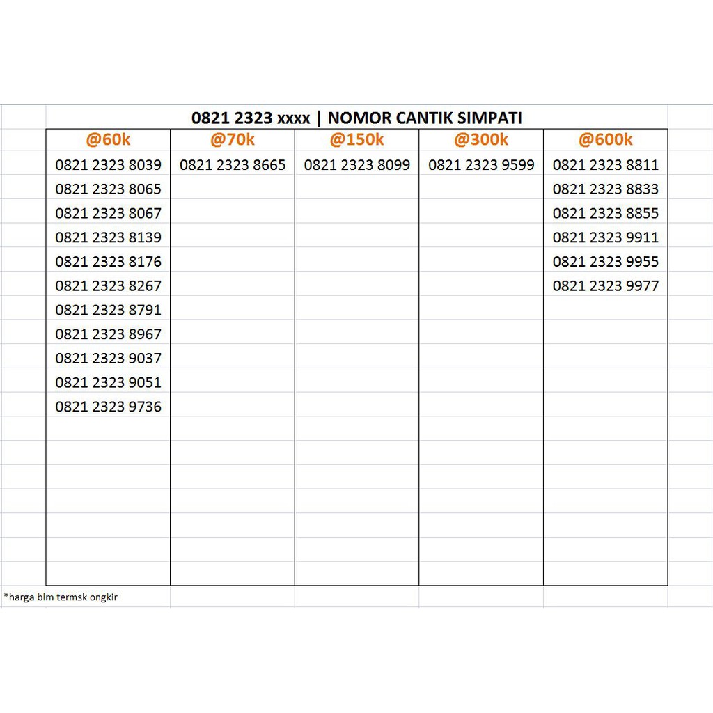 0821 2323 xxxx | NOMOR CANTIK SIMPATI