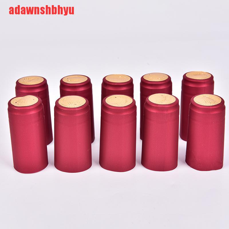 10pcs Aksesoris Segel Penutup Botol Wine Bahan Pvc Tahan Panas