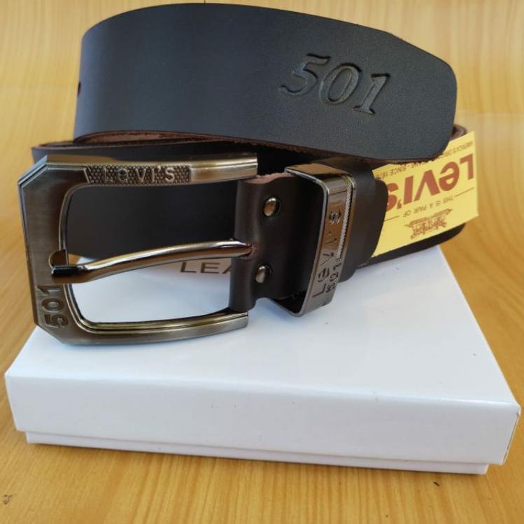 F-39 Ikat pinggang kulit magetan Asli/Sabuk Pria kulit natural Satu lapis 501 214DGE