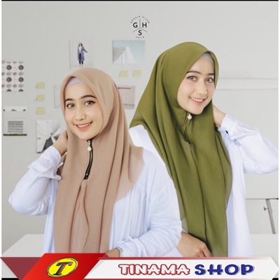 JILBAB SEGIEMPAT ZIPPER / HIJAB POLOS RESLETING / HIJAB ZIPPER POLOS RESLETING