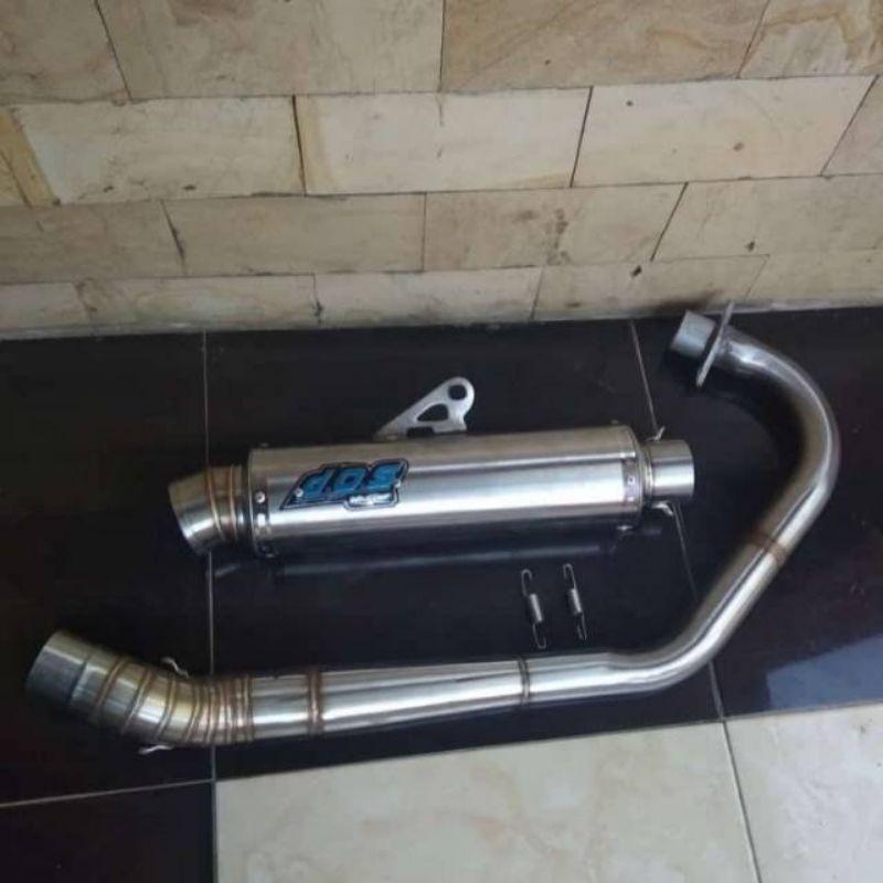 KENALPOT HEREX DOS MUFFLER SLINCER JUMBO 30CM LEHER ROLL PATEN BUAT MOTOR CB GL MP TIGER