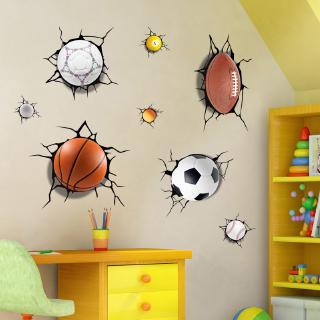 Stiker Dinding Bahan Mudah Dilepas Gambar Bola Basket 3d Stiker Dinding Bahan Mudah Dilepas Gambar Bola Basket 3d