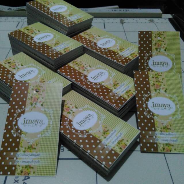 

Hangtag label baju ukuran 4x7