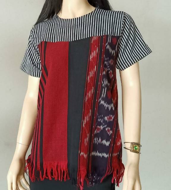 Blouse Tenun Troso Lurik Asli Jepara