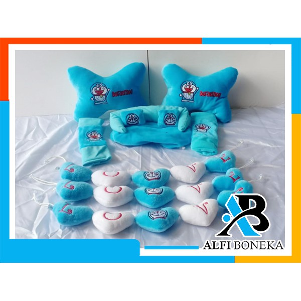 Set Interior Mobil Karakter Bantal Mobil 8 in 1 Murah SNI - Bantal Mobil - Bantal Sandar SNI