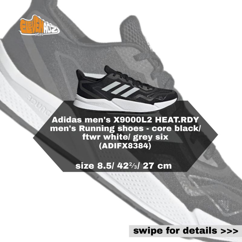 Adidas men's X9000L2 HEAT.RDY men's Running shoes - core black /ftwr white /grey six (ADIFX8384)