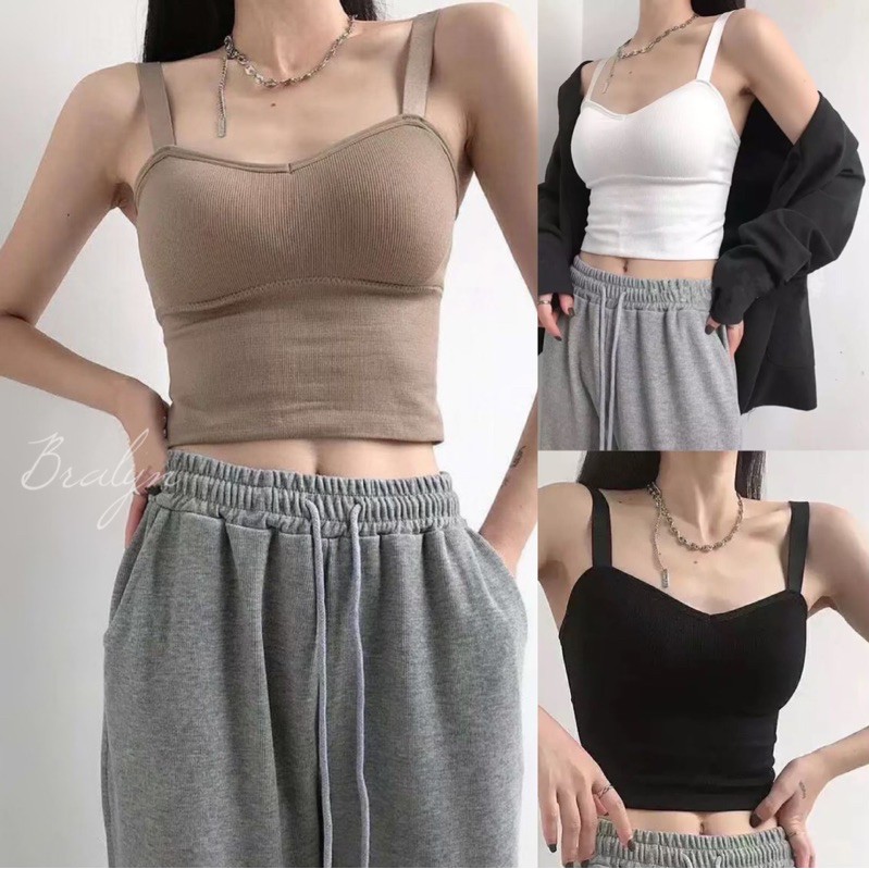 COD COCO TANK TOP (ada cup ba cup busa,korean square tanktop,crop top,bralette,sport bra)