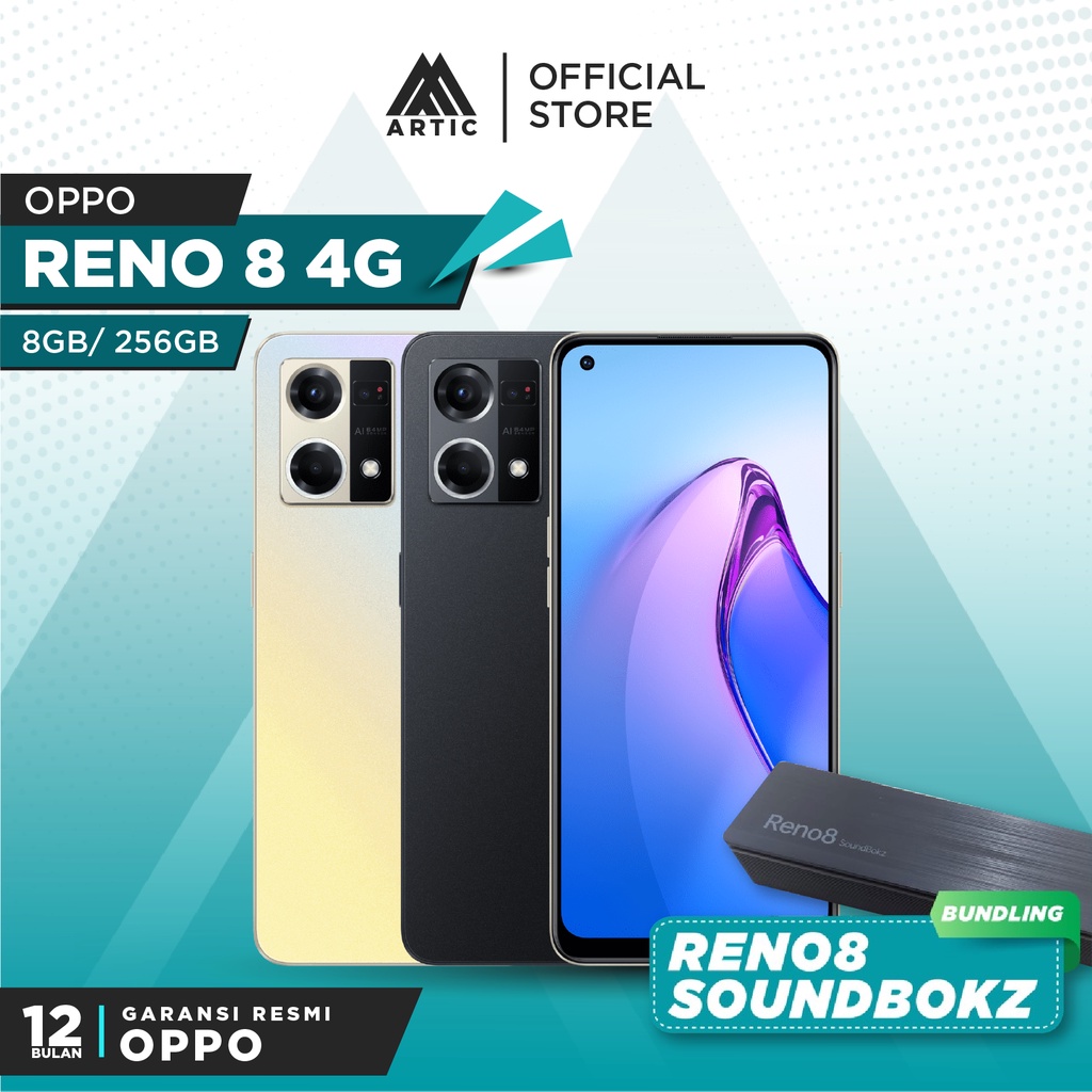 Handphone OPPO Reno 8 8/256 Reno8 RAM 8 ROM 256 GB 8GB 256GB HP Smartphone Android