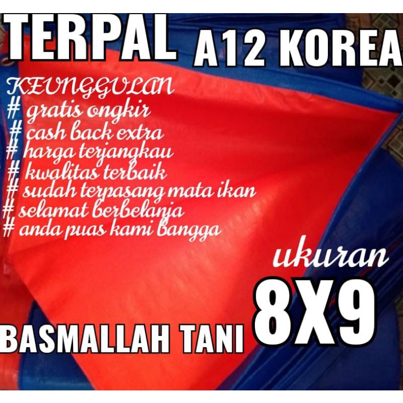 TERPAL PLASTIK A12 UKURAN 8X9 meter merk TRECK