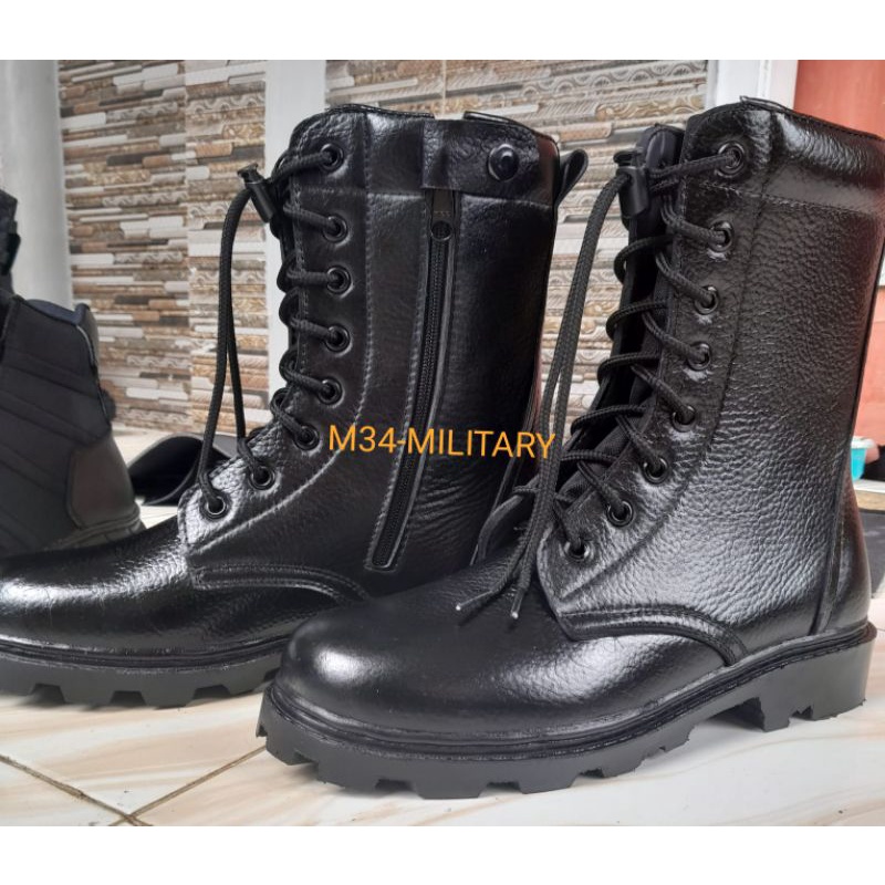 SEPATU PDL KULIT JERUK KULIT KILAP, PDL NINJA, SEPATU ASLI KULIT SAPI NON SINTETIS SOL RADIAL SEPATU PDL TNI POLRI SCURITY SATPAM