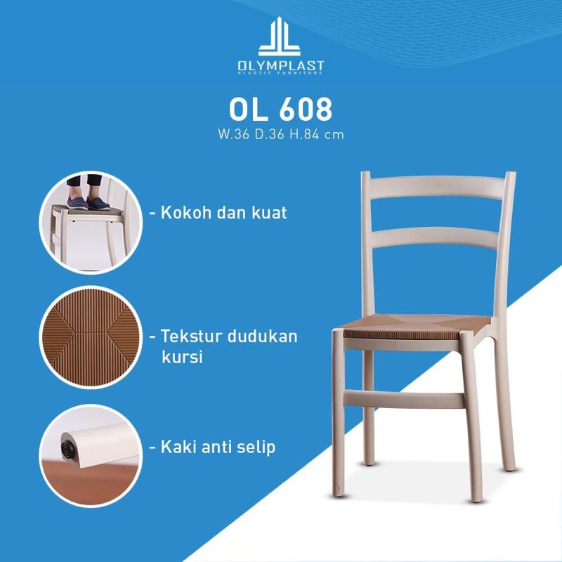 OLYMPLAST KURSI OL608 PLASTIK TEBAL
