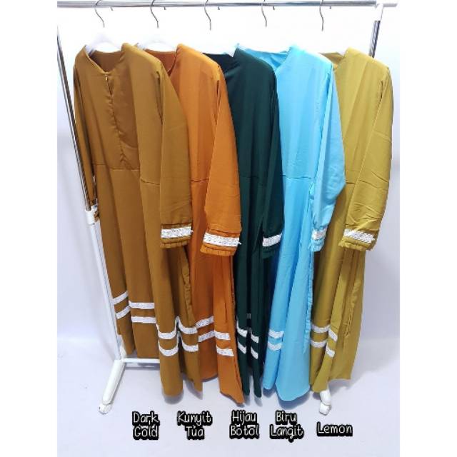 Gamis wolfis list renda gamis wolfis renda gamis list gamis renda