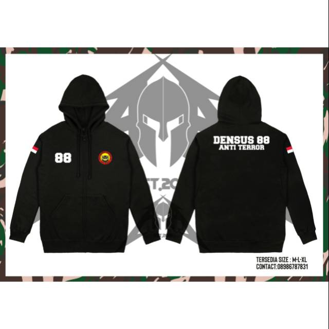 Jaket seeater zipper Densus 88 anti terror Armor Atribut