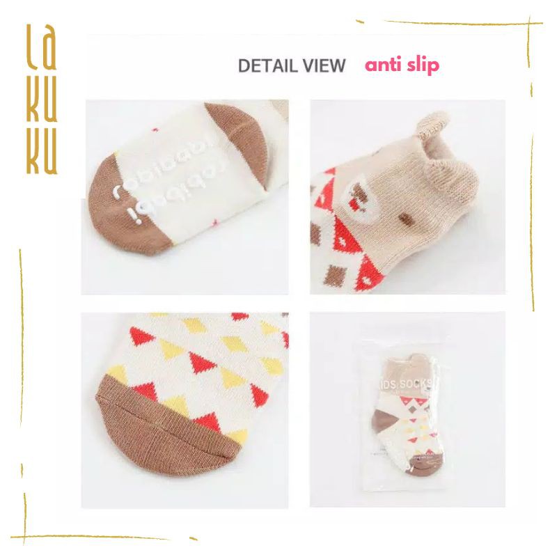 Kaos Kaki Anak Bayi - Kaus kaki Panjang Baby Socks animal cotton anti slip