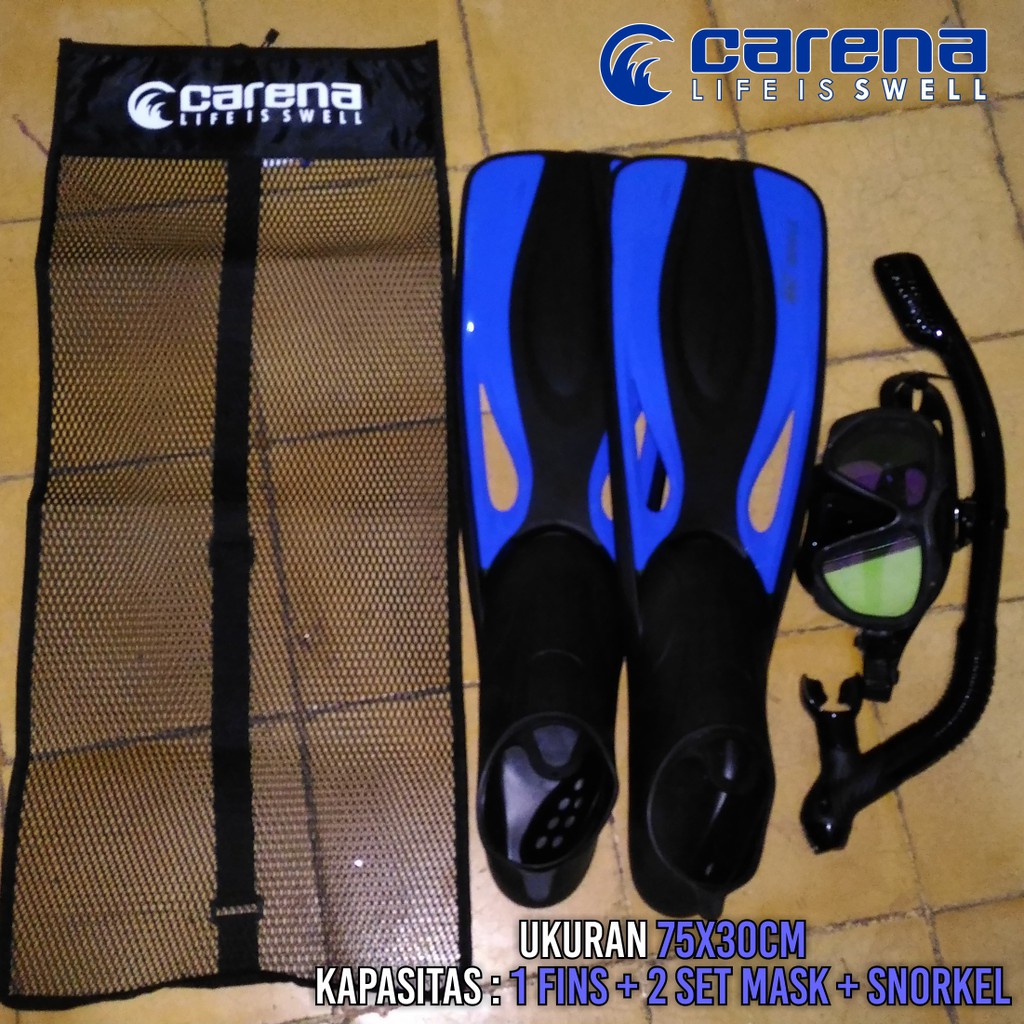 Tas Jaring  Fins Masker Snorkel Alat Selam Dasar