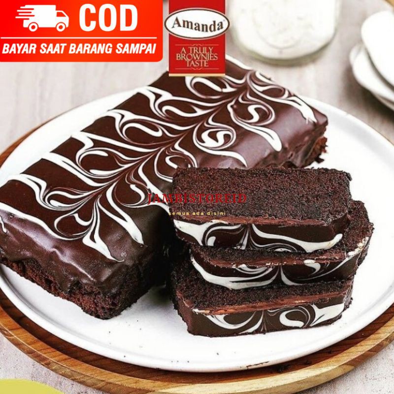 (JAMBISTOREID) Kue Brownies Kukus Amanda Rasa Choco Marble Oleh-Oleh Khas Bandung dikirim Jambi Suma