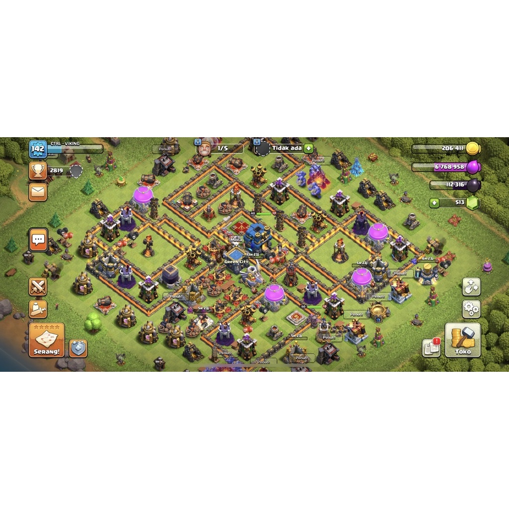 Jual Akun Coc TH 12 Shopee Indonesia