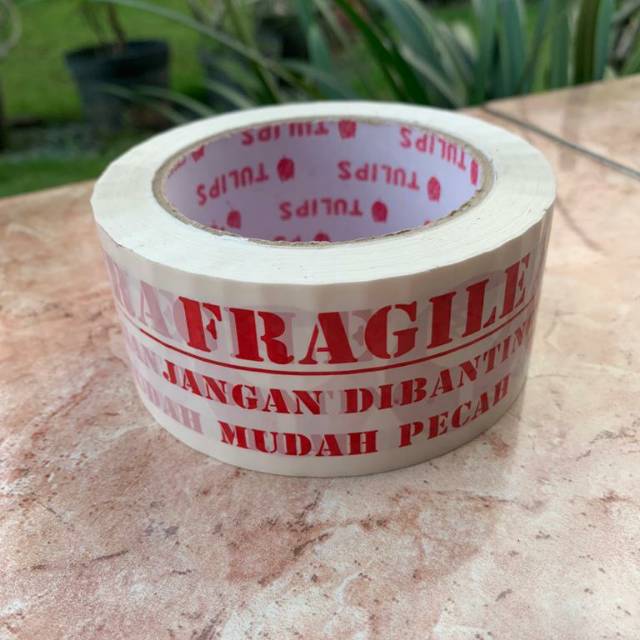 

Lakban FRAGILE Tulips Tape 2 inch 90 yards