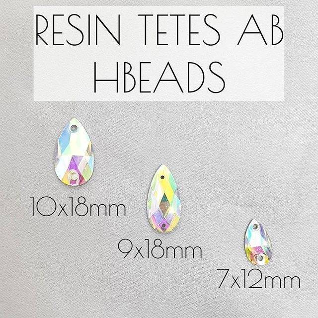 DR202 | 1 Lusin RESIN Tetes 9x18 mm noncangkang