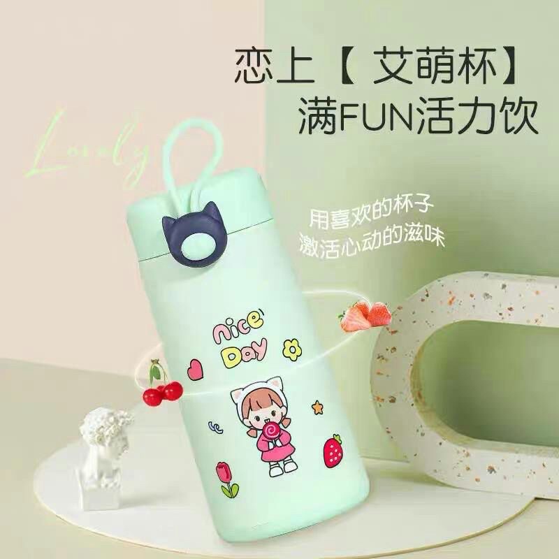 BOTOL MINUM KACA LUCU NICE DAY BOTOL KACA UNIK ADA GANTUNGAN BOTOL BEKAL SEKOLA BOTOL SOUVENIR-4