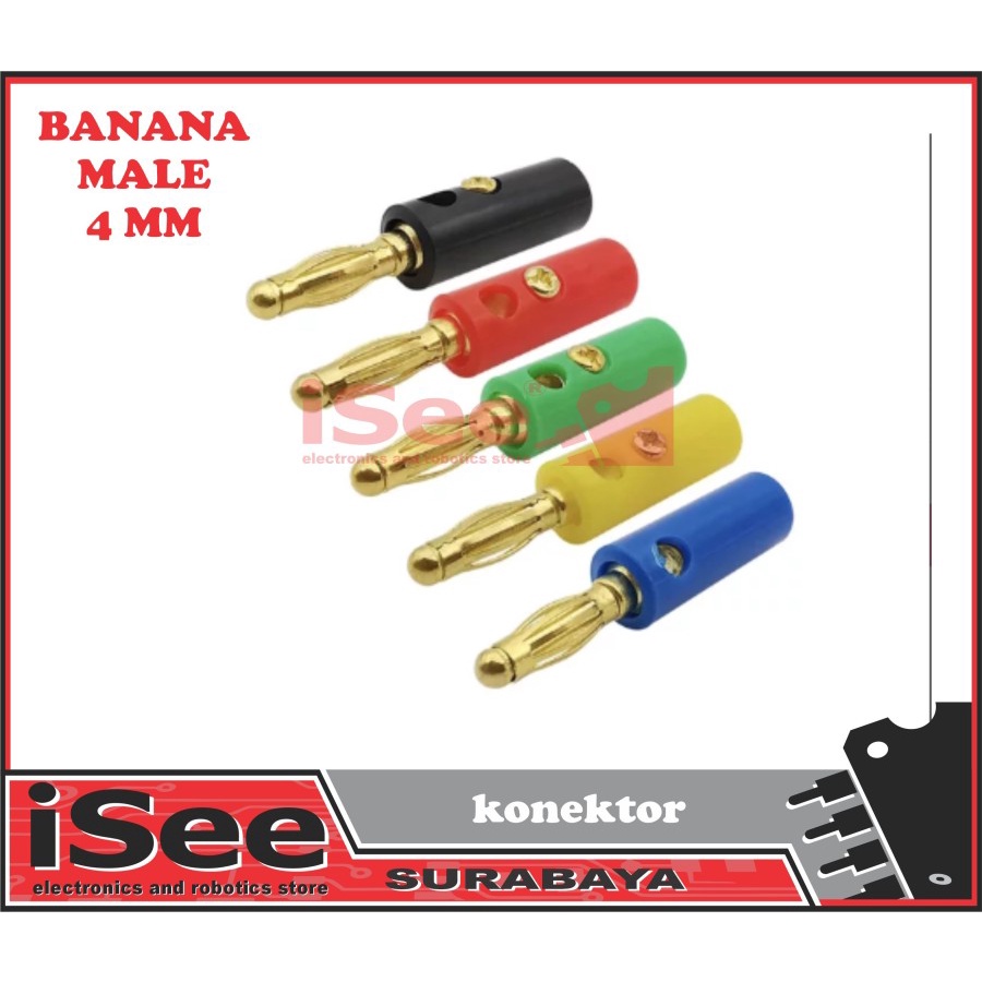 Soket Jack Banana Plug male 4mm jack audio 4mm Soket Panel Konektor