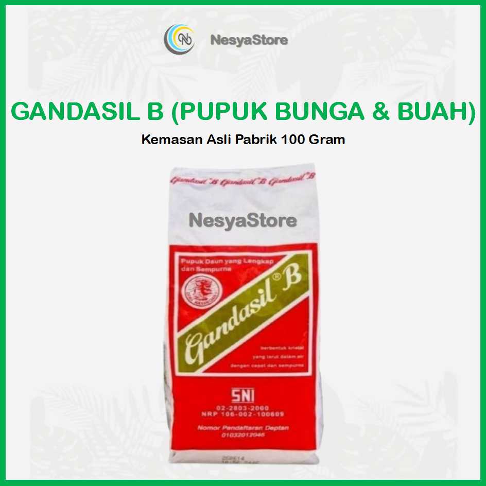 Gandasil B Pupuk Buah &amp; Bunga NPK Majemuk Generatif Kemasan Pabrik 100 gram - Gandasil B