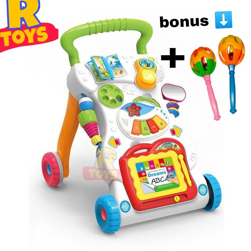 MAINAN BAYI DORONG BABY PUSH WALKER ALAT BANTU JALAN BABY WALKER MUSIC WALKER MURAH DORONGAN BABY