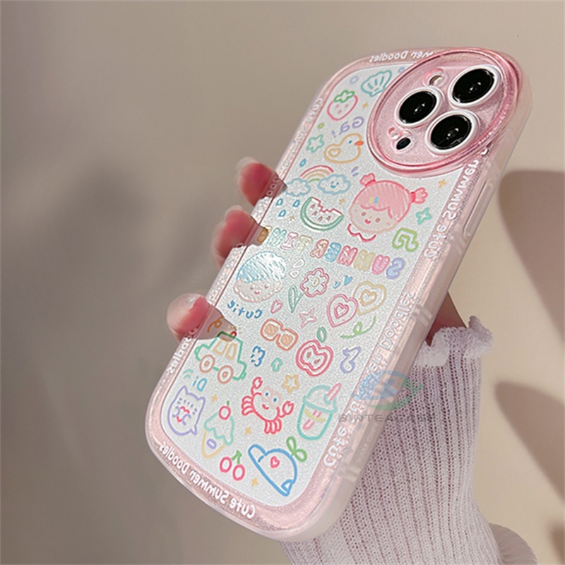 Soft Case TPU Motif Lukisan Graffiti Untuk IPhone 11 12 13 Pro MAX X XR XS MAX 6 6S 7 8 Plus SE 2020