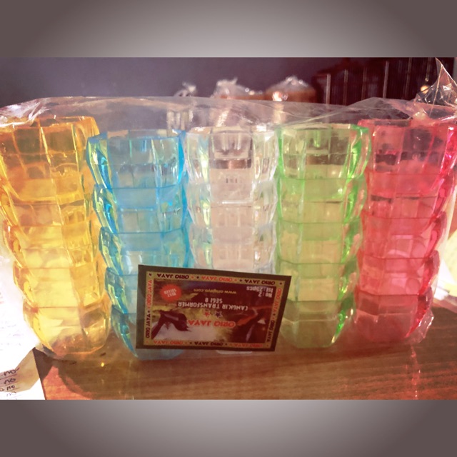 Cangkir warna segi enam  no 2 ORIQ JAYA