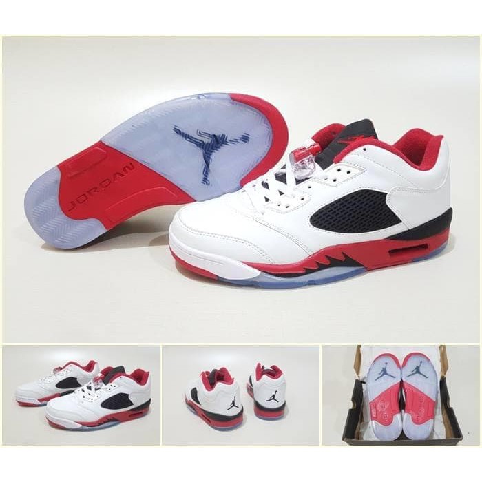 Sepatu Basket Air Jordan 5 Low  Fire Red