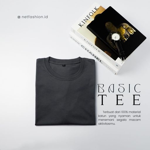 [Wrestlerstudio] Kaos Polos Basic Tshirt GRAY Unisex Premium Cotton Combed 30s