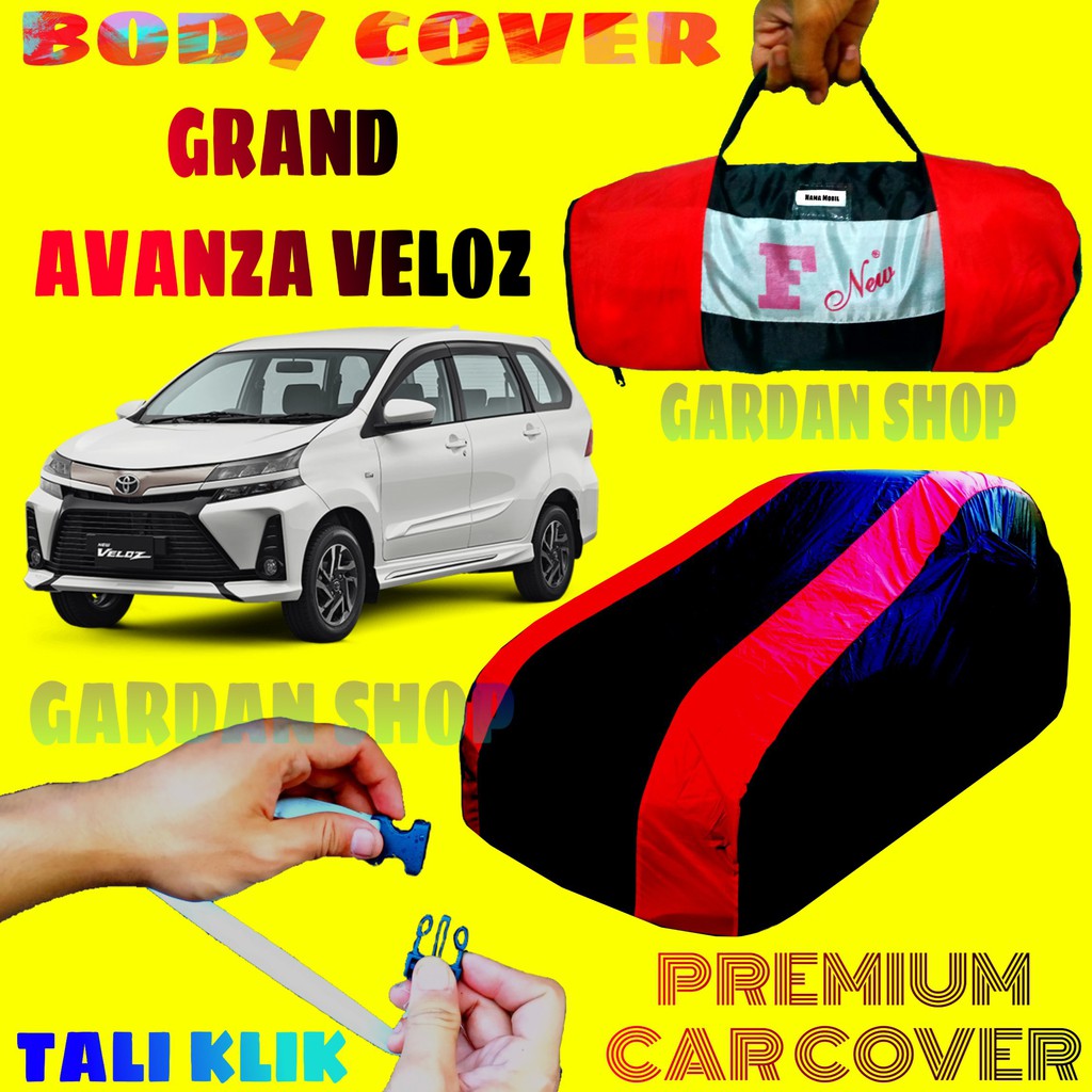 Body Cover AVANZA XENIA 2020 Sarung MERAH Penutup Pelindung Bodi Mobil VELOZ 2020 Waterproof PREMIUM