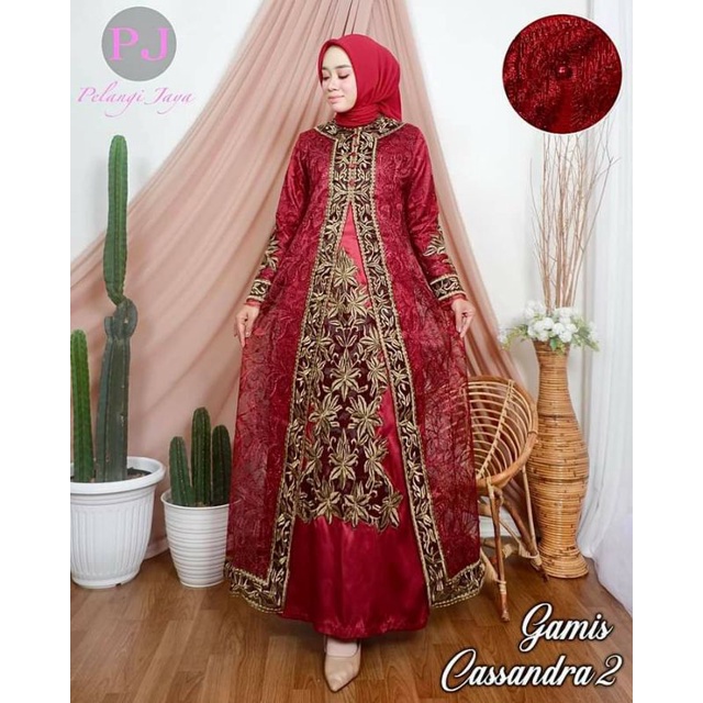 GAMIS CASANDRA 2 /GAMIS PESTA / ORIGINAL PELANGI JAYA