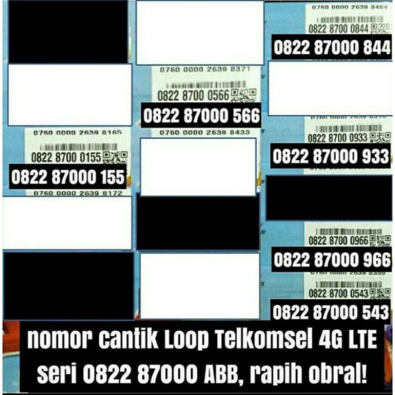 No Cantik Kartu Perdana Telkomsel LOOP 4G - Kartu Loop