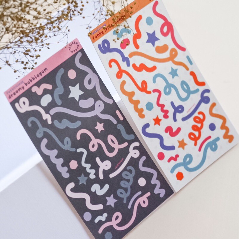 

Fettilicious - deco sticker set / stiker sheet for jounaling, polcos, decoration, etc