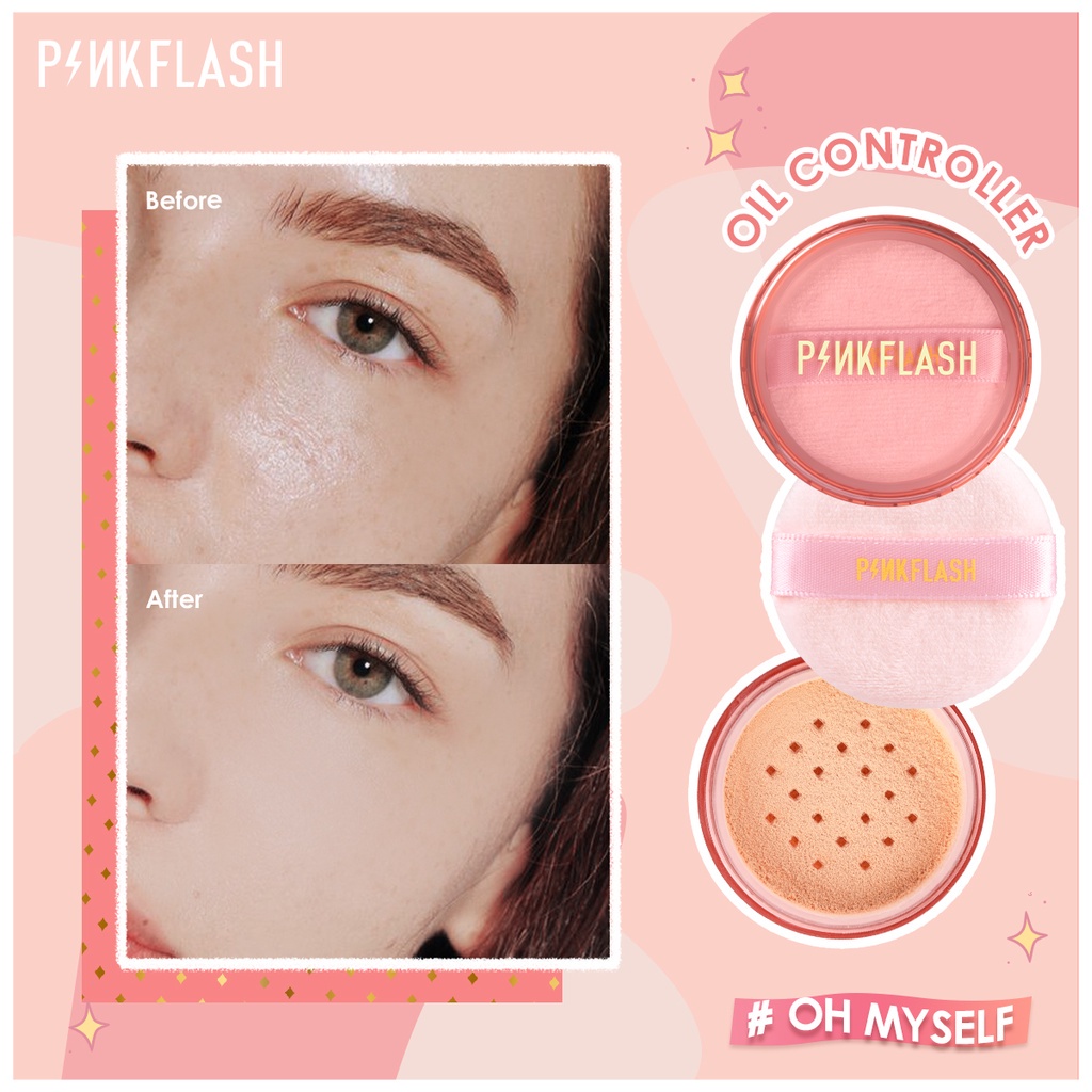 PINKFLASH Lasting Matte Setting Loose Powder Bedak Tabur Pink Flash BPOM PF-F06 (KIM)