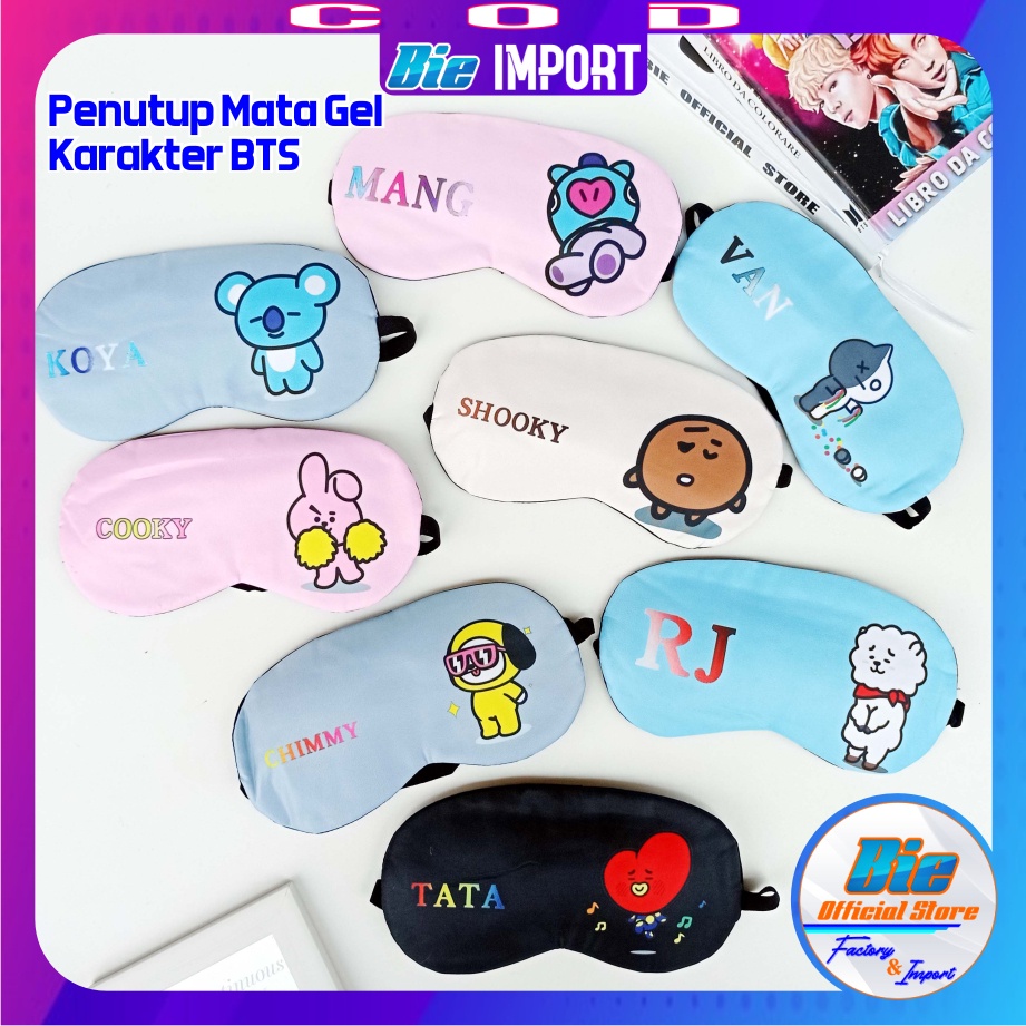 Penutup Mata Tidur Gel BTS Korea Premium Impor Best Seller