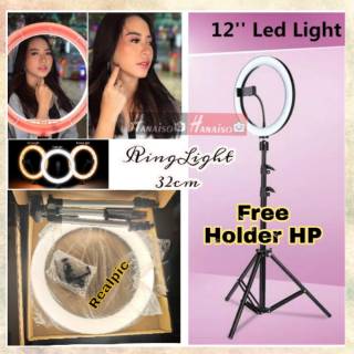 1KG MEDAN Ringlight Lampu Ring Light LED Bicolor MUA 32cm 33cm 30cm 5600K 20W 13” 12” 15” 36 32 30