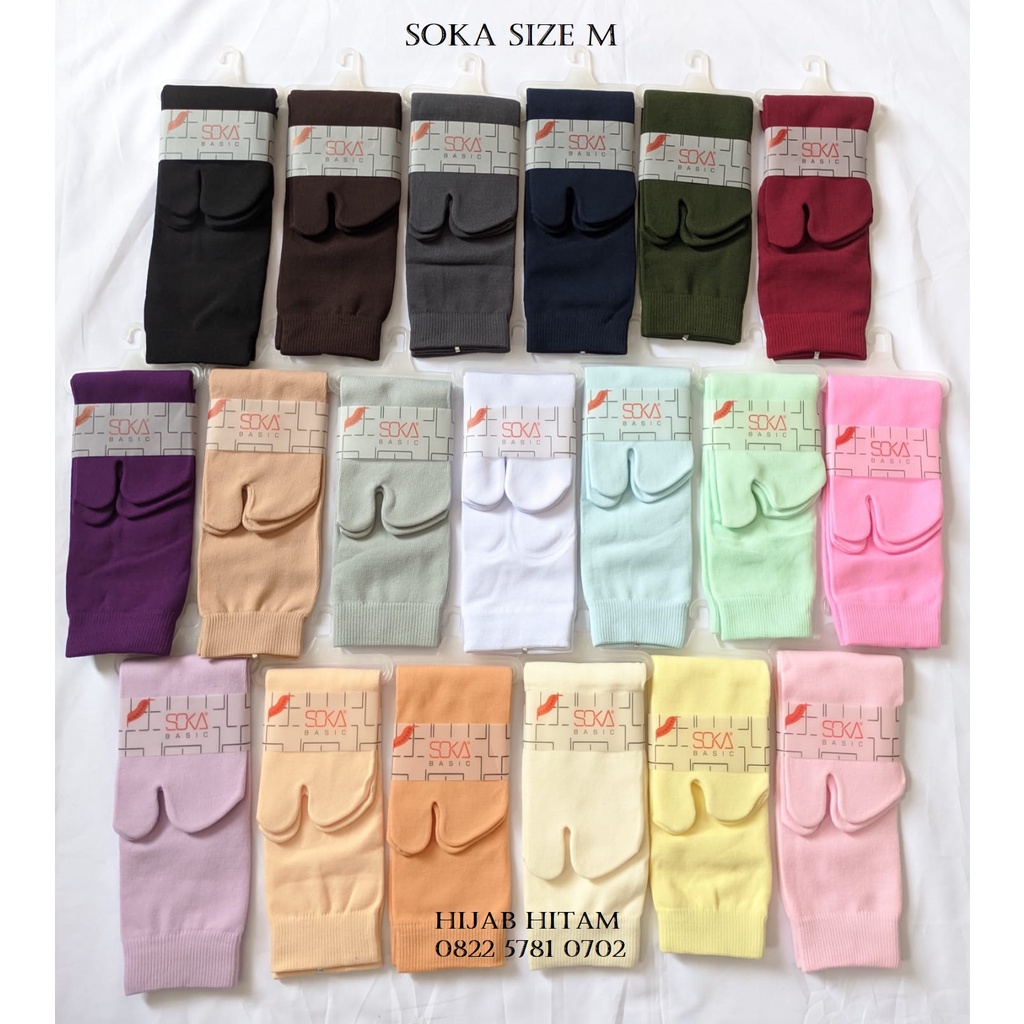 Jual Kaos Kaki Muslimah Polos SOKA Jempol PENDEK (SIZE M) Indonesia