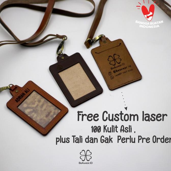 

Office & Stationery | Document Organizer | Id Card Holder Kulit / Name Tag Custum Logo | Best Seller