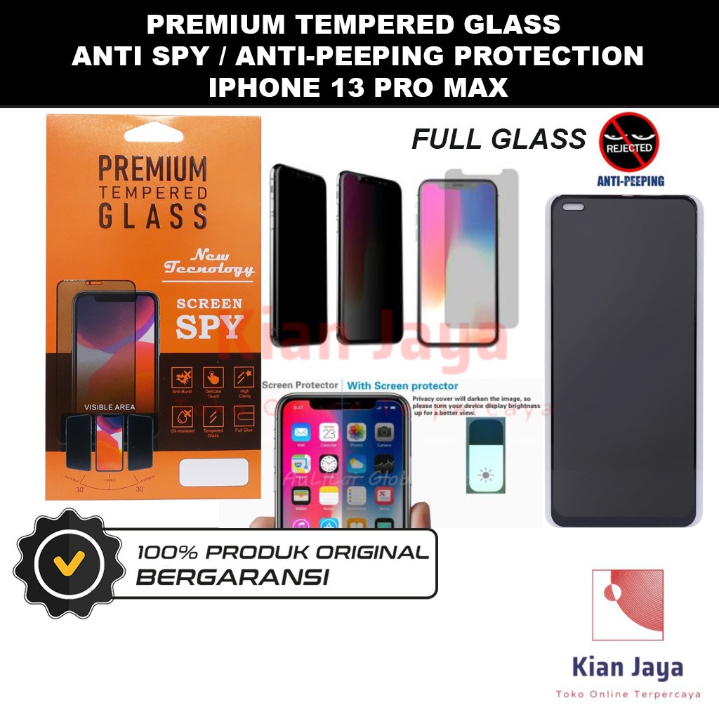 Tempered Glass iPhone All Type Anti Spy Privacy Peep Screen Protector Full Glass Antispy Anti Gores Kaca