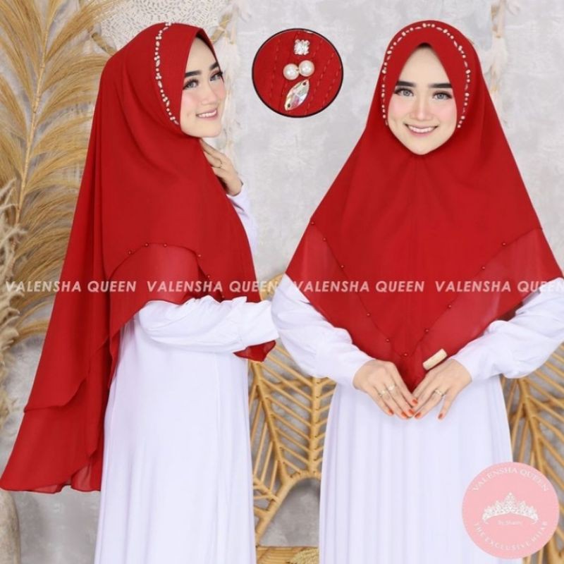 Khimar 2 layer by Valensha Queen Hijab