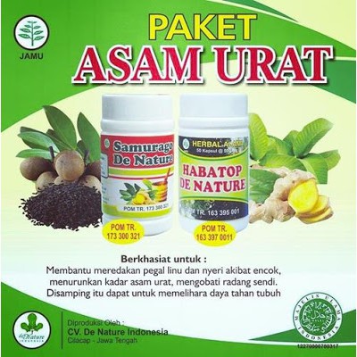 Obat Asam Urat Pegal Linu SAMURAGO HABATOP De Nature Herbal Alami